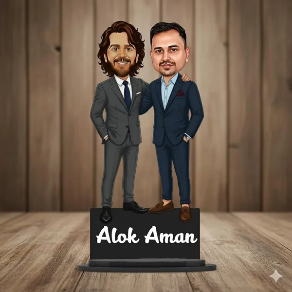 Personalized_FRIENDS_Caricature_with_Acrylic_Name_|_7_Inch_Custom_Profession_Caricature_Standee_|_Double-Layer_Laminated_MDF_Glossy_Finish_|_Unique_Gift_for_Men_&_Women