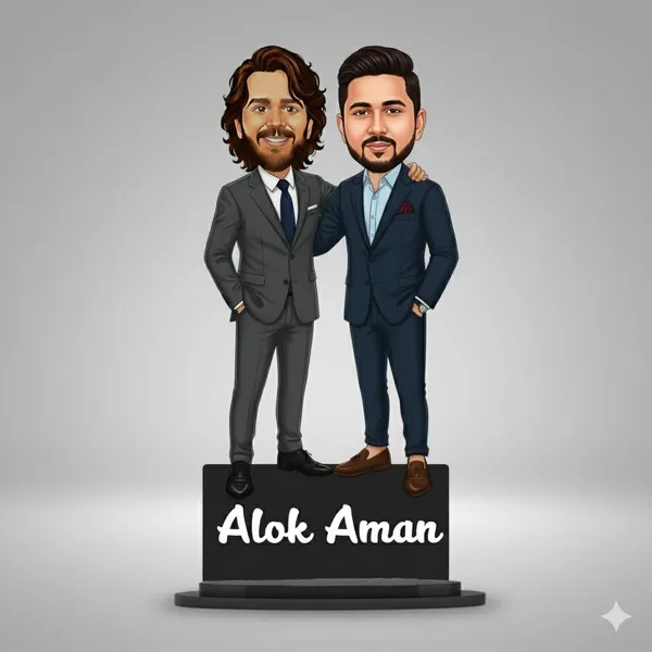 Personalized_FRIENDS_Caricature_with_Acrylic_Name_|_7_Inch_Custom_Profession_Caricature_Standee_|_Double-Layer_Laminated_MDF_Glossy_Finish_|_Unique_Gift_for_Men_&_Women