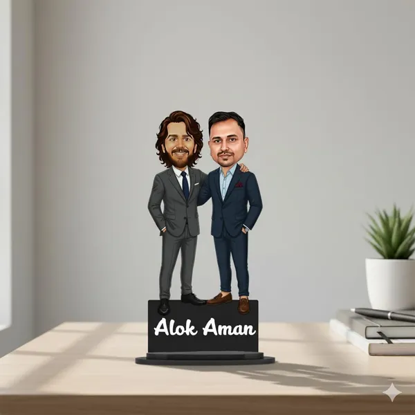 Personalized_FRIENDS_Caricature_with_Acrylic_Name_|_7_Inch_Custom_Profession_Caricature_Standee_|_Double-Layer_Laminated_MDF_Glossy_Finish_|_Unique_Gift_for_Men_&_Women