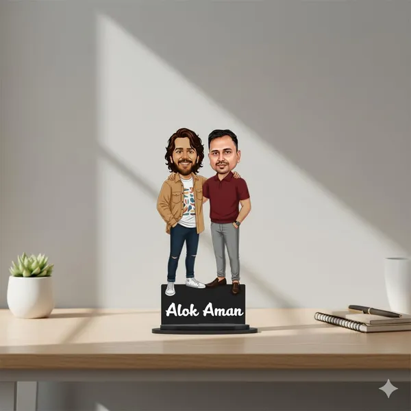 Personalized_Best_Friends_Caricature_with_Stand,_7_Inch_Custom_2_Person_Photo_Figurine_with_Acrylic_Name_Letters,_Glossy_Laminated_MDF_&_Double_Wood,_Unique_Gift_for_Male_Female_Friends,_Any_Profession