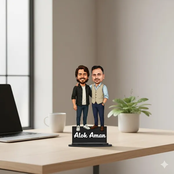 Personalized_7_Inch_Couple_&_Best_Friends_Caricature_with_Stand_|_Custom_Photo_Cartoon_Figurine_for_Any_Profession_|_Double-Layer_Laminated_MDF_Wood_Showpiece_with_Glossy_Finish_&_Acrylic_Name_Letters_|_Unique_Gift_for_Men_&_Women