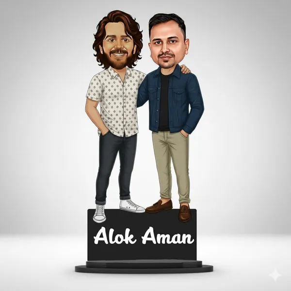 Personalized_Two_Friends_Caricature_Cutout_with_Acrylic_Name_|_Custom_2D_Couple_&_Best_Friend_MDF_Caricature_|_Glossy_Double-Layer_Laminated_MDF_with_Stand_|_Unique_Gift_for_Men_&_Women