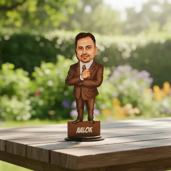 7_Inch_Personalized_3D_Caricature_with_Acrylic_Name_|_Custom_Formal_Coat_Pant_Suit_for_Men_&_Women_|_Double_Layer_Laminated_MDF_with_Stand_|_Gift_for_Any_Profession