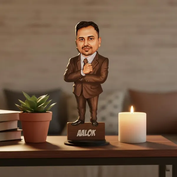 7_Inch_Personalized_3D_Caricature_with_Acrylic_Name_|_Custom_Formal_Coat_Pant_Suit_for_Men_&_Women_|_Double_Layer_Laminated_MDF_with_Stand_|_Gift_for_Any_Profession