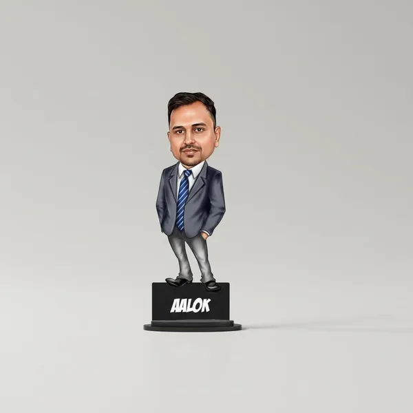 7_Inch_Personalized_3D_Caricature_with_Acrylic_Name_|_Custom_Formal_Coat_Pant_Suit_Bobblehead_for_Men_&_Women_|_Double_Layer_Laminated_MDF_with_Stand_|_Gift_for_Any_Profession
