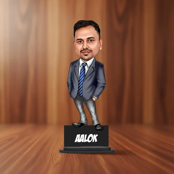 7_Inch_Personalized_3D_Caricature_with_Acrylic_Name_|_Custom_Formal_Coat_Pant_Suit_Bobblehead_for_Men_&_Women_|_Double_Layer_Laminated_MDF_with_Stand_|_Gift_for_Any_Profession