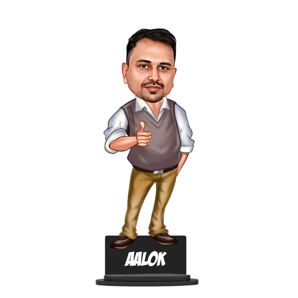 Personalized_2D_Caricature_with_Nameplate_|_Custom_Male_&_Female_Cartoon_Figurine_for_Any_Profession_|_Double-Layer_Laminated_MDF_with_Stand_|_7_Inch_Personalized_Gift