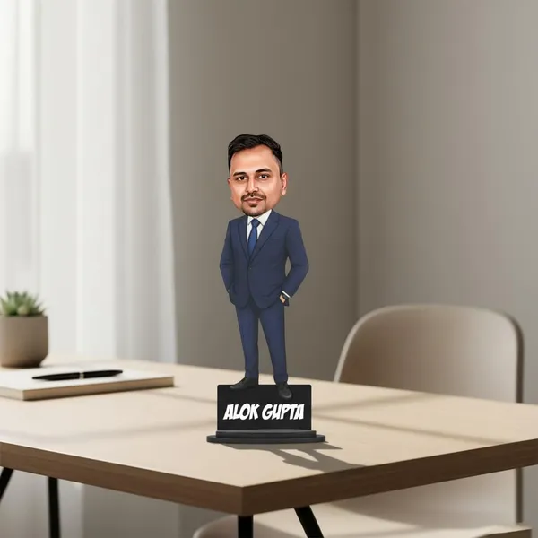 7_Inch_Personalized_3D_Caricature_with_Acrylic_Name_|_Custom_Formal_Coat_Pant_Suit_Bobblehead_for_Men_&_Women_|_Double_Layer_Laminated_MDF_with_Stand_|_Gift_for_Any_Profession