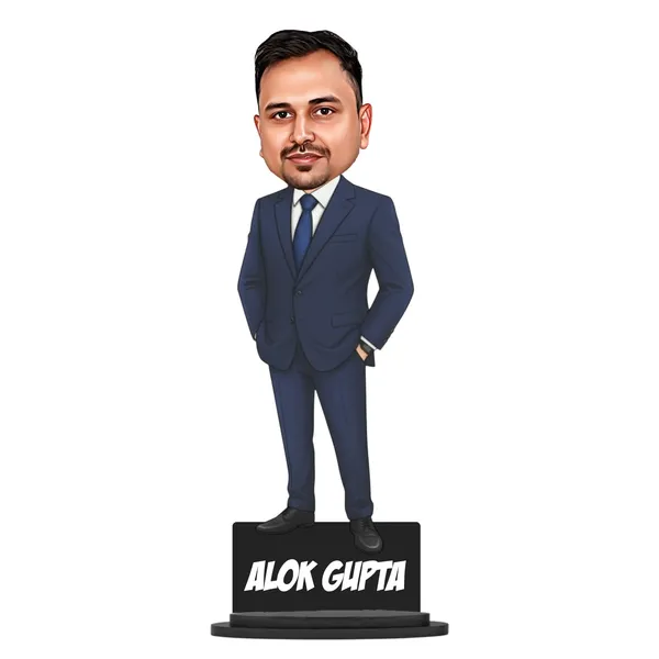 7_Inch_Personalized_3D_Caricature_with_Acrylic_Name_|_Custom_Formal_Coat_Pant_Suit_Bobblehead_for_Men_&_Women_|_Double_Layer_Laminated_MDF_with_Stand_|_Gift_for_Any_Profession