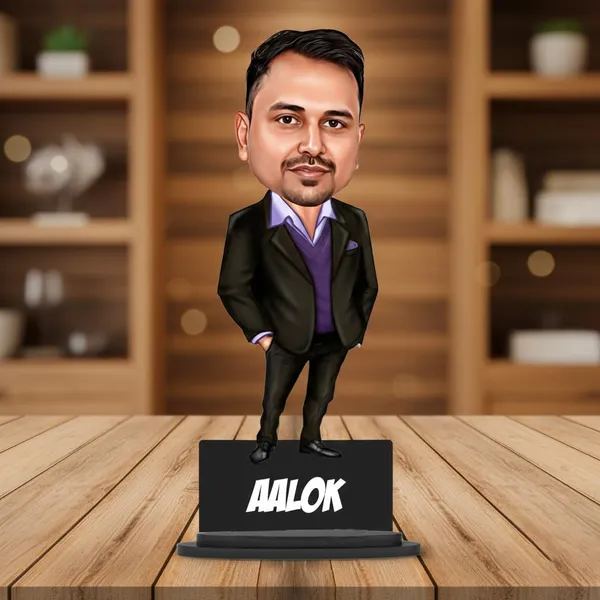 Personalized_7_Inch_Professional_Caricature_with_Stand_for_Any_Profession_|_Custom_Photo_Cartoon_Figurine_in_Formal_Suit_|_Double-Layer_Laminated_MDF_Wood_with_Glossy_Finish_&_Acrylic_Name_Letters_|_Unique_Gift_for_Men_&_Women