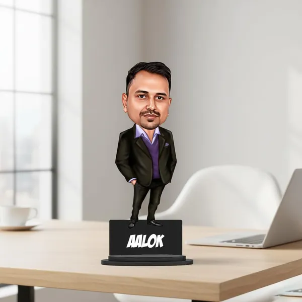 Personalized_7_Inch_Professional_Caricature_with_Stand_for_Any_Profession_|_Custom_Photo_Cartoon_Figurine_in_Formal_Suit_|_Double-Layer_Laminated_MDF_Wood_with_Glossy_Finish_&_Acrylic_Name_Letters_|_Unique_Gift_for_Men_&_Women