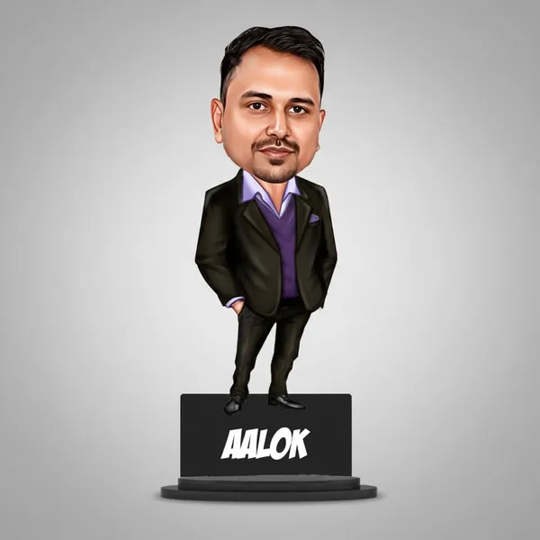 Personalized_7_Inch_Professional_Caricature_with_Stand_for_Any_Profession_|_Custom_Photo_Cartoon_Figurine_in_Formal_Suit_|_Double-Layer_Laminated_MDF_Wood_with_Glossy_Finish_&_Acrylic_Name_Letters_|_Unique_Gift_for_Men_&_Women