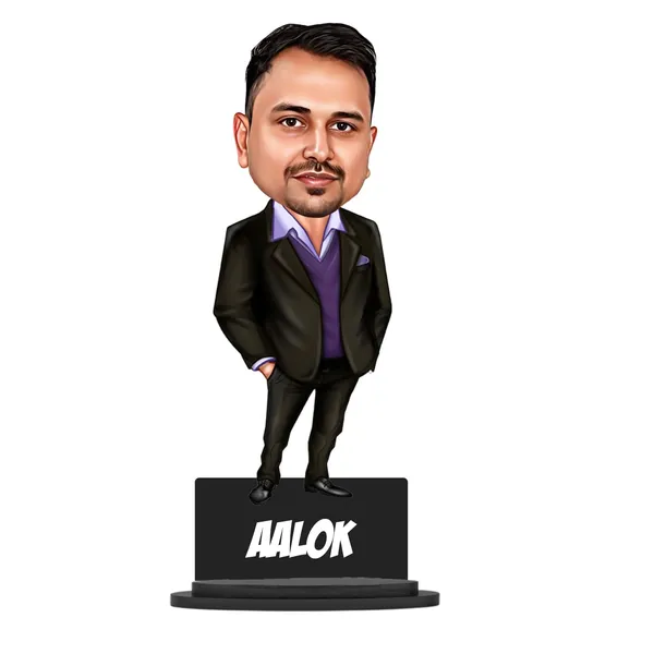 Personalized_7_Inch_Professional_Caricature_with_Stand_for_Any_Profession_|_Custom_Photo_Cartoon_Figurine_in_Formal_Suit_|_Double-Layer_Laminated_MDF_Wood_with_Glossy_Finish_&_Acrylic_Name_Letters_|_Unique_Gift_for_Men_&_Women