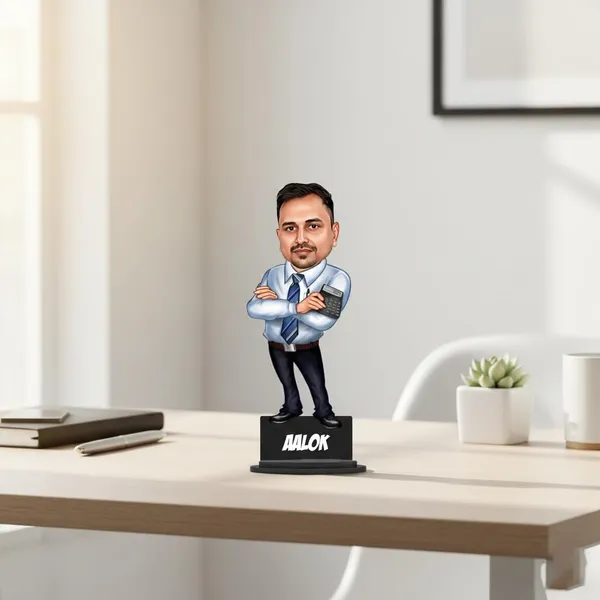 Personalized_2D_Accountant_Caricature_Gift_|_Custom_Photo_Wooden_MDF_Standee_with_Acrylic_Name,_Double-Layer_Glossy_Finish,_Gift_for_Men_&_Women