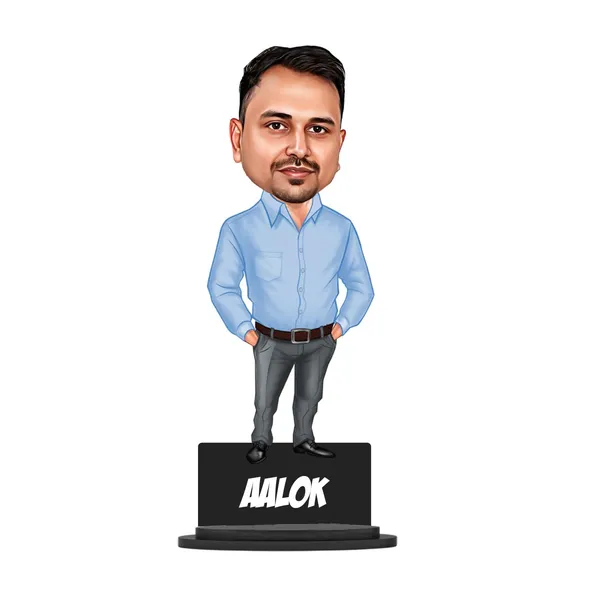 Personalized_2D_Male_Caricature_Standee,_Custom_Photo_Cartoon_Gift_for_Men_&_Women,_Laminated_MDF_Wooden_Stand_with_Acrylic_Name,_Double_Layer_Glossy_Finish,_Personalized_Birthday_Gift
