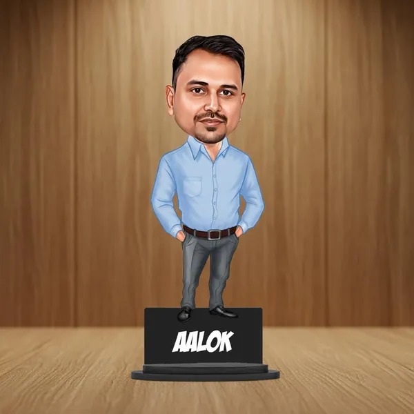 Personalized_2D_Male_Caricature_Standee,_Custom_Photo_Cartoon_Gift_for_Men_&_Women,_Laminated_MDF_Wooden_Stand_with_Acrylic_Name,_Double_Layer_Glossy_Finish,_Personalized_Birthday_Gift