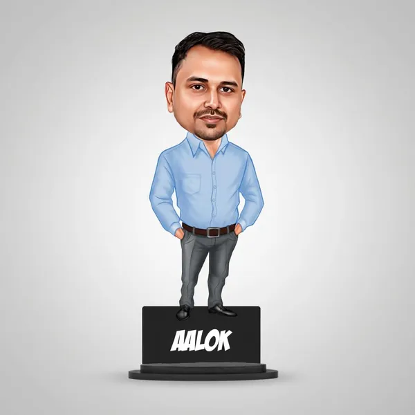 Personalized_2D_Male_Caricature_Standee,_Custom_Photo_Cartoon_Gift_for_Men_&_Women,_Laminated_MDF_Wooden_Stand_with_Acrylic_Name,_Double_Layer_Glossy_Finish,_Personalized_Birthday_Gift