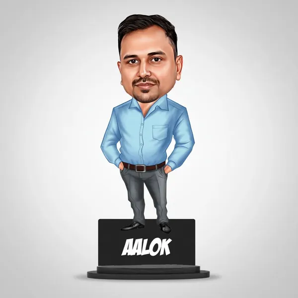Personalized_2D_Male_Caricature_Standee,_Custom_Photo_Cartoon_Gift_for_Men_&_Women,_Laminated_MDF_Wooden_Stand_with_Acrylic_Name,_Double_Layer_Glossy_Finish,_Personalized_Birthday_Gift