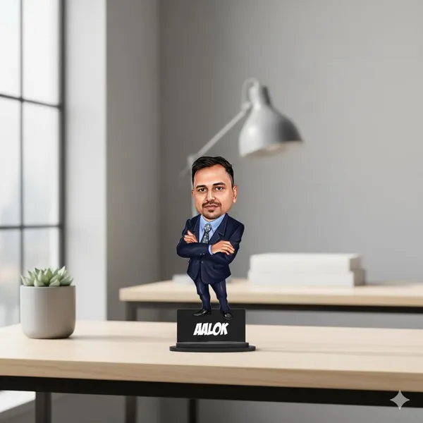 7_Inch_Personalized_3D_Caricature_with_Acrylic_Name_|_Custom_Formal_Coat_Pant_Suit_Bobblehead_for_Men_&_Women_|_Double_Layer_Laminated_MDF_with_Stand_|_Gift_for_Any_Profession