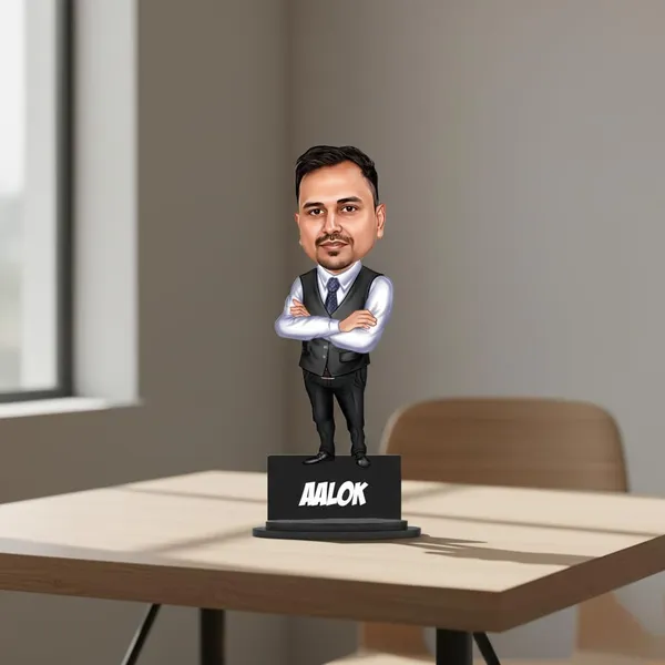 Personalized_2D_Male_Caricature_Gift_with_Acrylic_Name,_Custom_Business_Professional_Wooden_Standee,_Double_Layer_Laminated_MDF_Glossy_Finish_Gift_for_Men_&_Women