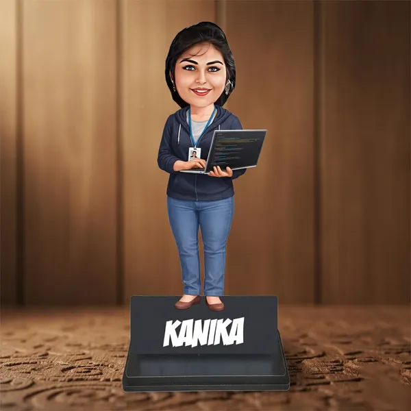 Customized_2D_Caricature_with_Stand_for_Men_&_Women_|_7_Inch_Personalized_Profession_Gift_|_Double_Layer_Laminated_MDF_with_Glossy_Finish_&_Acrylic_Name