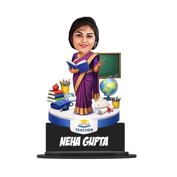 Personalized_Teacher_Caricature_Stand_with_Name_|_7_Inch_Custom_Profession_Figurine_from_Photo_|_Double-Layer_Wood_with_Glossy_Laminated_MDF_Base_&_Acrylic_Name_Letters_|_Custom_Gift_for_Teachers,_Doctors,_CA,_Advocates_&_All_Professions