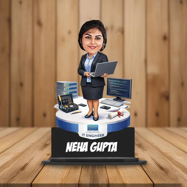 Personalized_2D_Caricature_Name_Plate_with_Stand,_7_Inch_Custom_Profession_Figurine_in_Glossy_Laminated_MDF_&_Double_Wood_with_Acrylic_Name_Letters,_Unique_Gift_for_Men_&_Women,_Any_Engineer_or_Professional