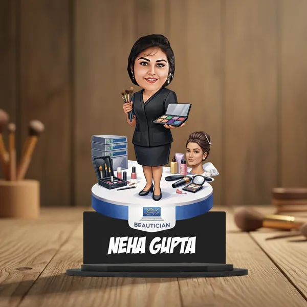 Personalized_Makeup_Artist_Caricature_with_Stand,_7_Inch_Custom_2D_Wooden_Figurine_with_Acrylic_Nameplate,_Double_Layer_Glossy_Laminated_MDF_Gift_for_Male_&_Female_Artists,_Any_Profession