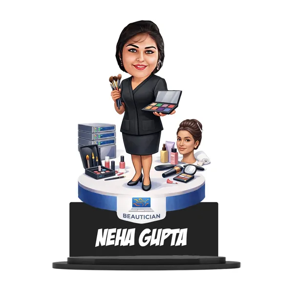 Personalized_Makeup_Artist_Caricature_with_Stand,_7_Inch_Custom_2D_Wooden_Figurine_with_Acrylic_Nameplate,_Double_Layer_Glossy_Laminated_MDF_Gift_for_Male_&_Female_Artists,_Any_Profession