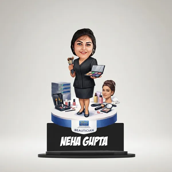 Personalized_Makeup_Artist_Caricature_with_Stand,_7_Inch_Custom_2D_Wooden_Figurine_with_Acrylic_Nameplate,_Double_Layer_Glossy_Laminated_MDF_Gift_for_Male_&_Female_Artists,_Any_Profession