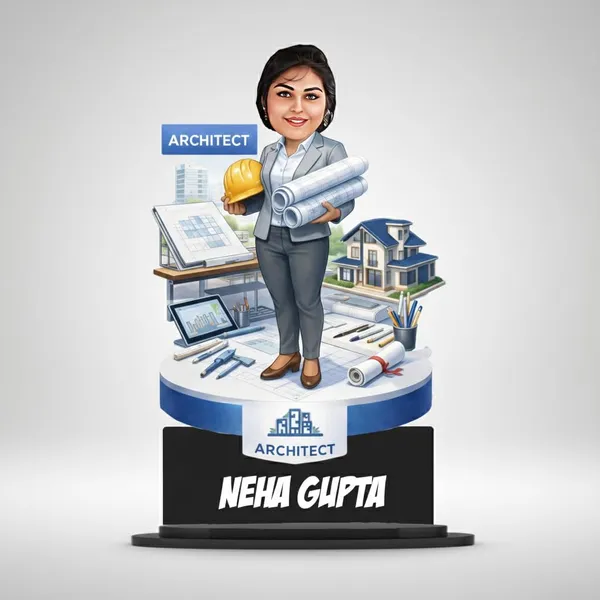Personalized_Female_Architect_Caricature_Standee_with_Acrylic_Name_|_7_Inch_Custom_Caricature_for_Any_Profession_|_Double-Layer_Laminated_MDF_Wood,_Glossy_Finish_&_Stand_|_Unique_Gift_for_Men_&_Women