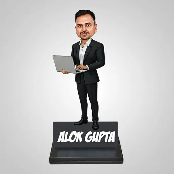 Personalized_Professional_Caricature_with_Laptop_&_Coffee_Mug_|_7_Inch_Custom_Wooden_Bobblehead_Stand_with_Acrylic_Name_|_Glossy_MDF_Office_Desk_Gift_for_Men_&_Women,_Any_Profession