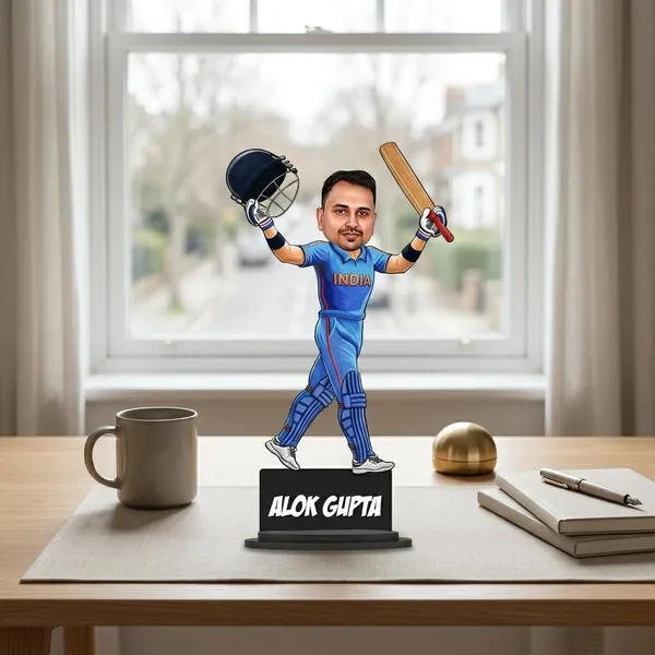 Personalized_7_Inch_Cricket_Player_Caricature_with_Stand_for_Any_Profession_|_Custom_Photo_Cartoon_Figurine_with_Bat_&_Helmet_|_Double-Layer_Laminated_MDF_Wood,_Glossy_Finish_&_Acrylic_Name_Letters_|_Unique_Gift_for_Men_&_Women