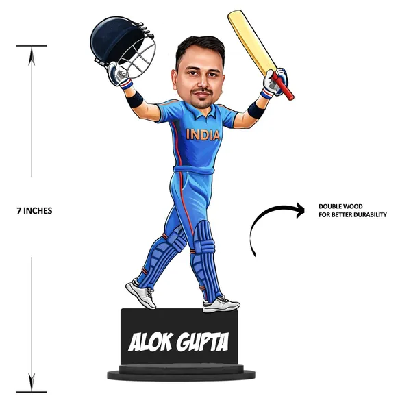 Personalized_7_Inch_Cricket_Player_Caricature_with_Stand_for_Any_Profession_|_Custom_Photo_Cartoon_Figurine_with_Bat_&_Helmet_|_Double-Layer_Laminated_MDF_Wood,_Glossy_Finish_&_Acrylic_Name_Letters_|_Unique_Gift_for_Men_&_Women