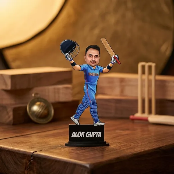 Personalized_7_Inch_Cricket_Player_Caricature_with_Stand_for_Any_Profession_|_Custom_Photo_Cartoon_Figurine_with_Bat_&_Helmet_|_Double-Layer_Laminated_MDF_Wood,_Glossy_Finish_&_Acrylic_Name_Letters_|_Unique_Gift_for_Men_&_Women