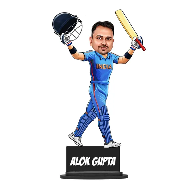 Personalized_7_Inch_Cricket_Player_Caricature_with_Stand_for_Any_Profession_|_Custom_Photo_Cartoon_Figurine_with_Bat_&_Helmet_|_Double-Layer_Laminated_MDF_Wood,_Glossy_Finish_&_Acrylic_Name_Letters_|_Unique_Gift_for_Men_&_Women