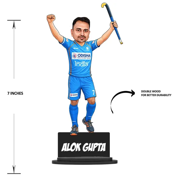 Personalized_Sports_Caricature_Standee_7_Inch_|_Customized_Wooden_Caricature_with_Acrylic_Name_|_Double_Wood_Laminated_MDF_|_Glossy_Finish_with_Stand_|_Caricature_for_Any_Profession,_Sport_&_Theme_|_Unique_Gift_for_Men_&_Women