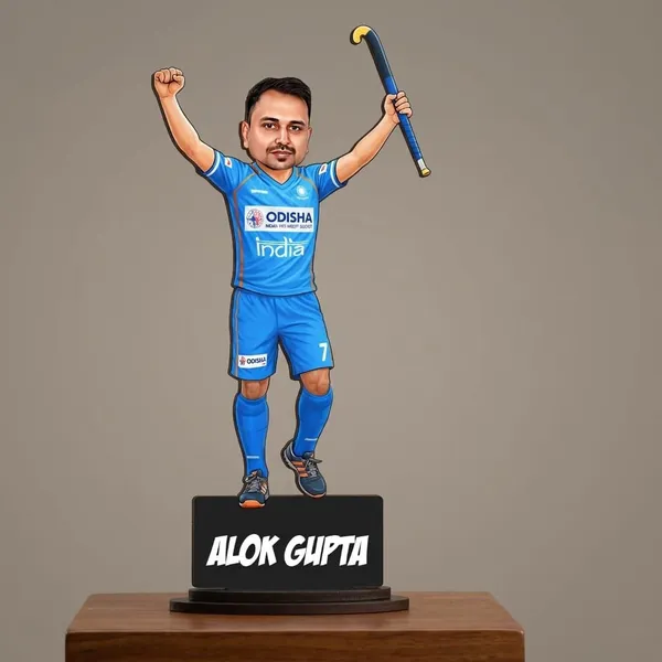 Personalized_Sports_Caricature_Standee_7_Inch_|_Customized_Wooden_Caricature_with_Acrylic_Name_|_Double_Wood_Laminated_MDF_|_Glossy_Finish_with_Stand_|_Caricature_for_Any_Profession,_Sport_&_Theme_|_Unique_Gift_for_Men_&_Women