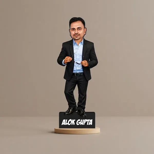 7_Inch_Personalized_3D_Caricature_with_Acrylic_Name_|_Custom_Formal_Coat_Pant_Suit_Bobblehead_for_Men_&_Women_|_Double_Layer_Laminated_MDF_with_Stand_|_Gift_for_Any_Profession