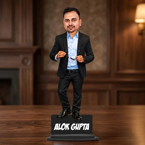 7_Inch_Personalized_3D_Caricature_with_Acrylic_Name_|_Custom_Formal_Coat_Pant_Suit_Bobblehead_for_Men_&_Women_|_Double_Layer_Laminated_MDF_with_Stand_|_Gift_for_Any_Profession