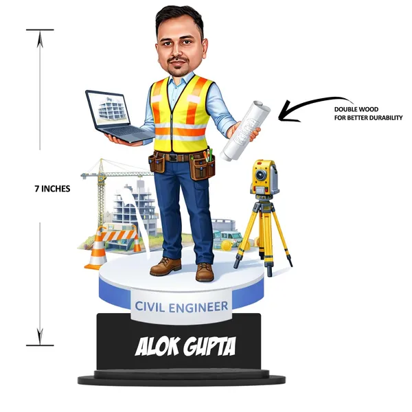 Personalized_Civil_Engineer_Caricature_Standee_with_Acrylic_Name_|_7_Inch_Custom_Caricature_for_Any_Profession_|_Double-Layer_Laminated_MDF_Wood,_Glossy_Finish_&_Stand_|_Unique_Gift_for_Men_&_Women