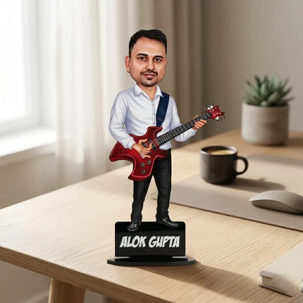 Customized_2D_Wooden_Caricature_with_Guitar_|_Personalized_Profession_Caricature_for_Men_&_Women_|_7_Inch_MDF_Photo_Figurine_with_Stand_|_Custom_Name_Gift