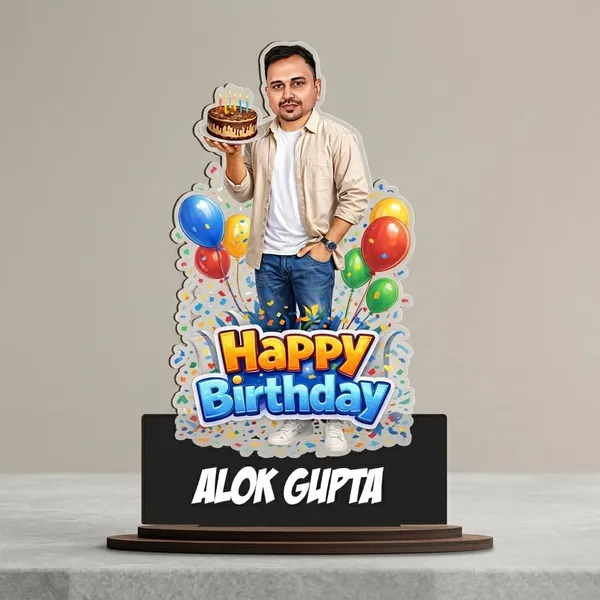 Personalized_birthday_caricature,_7_Inch_Custom_2D_Wooden_Figurine_with_Stand_&_Acrylic_Nameplate,_Double_Layer_Glossy_Laminated_MDF_Gift_for_Male_&_Female