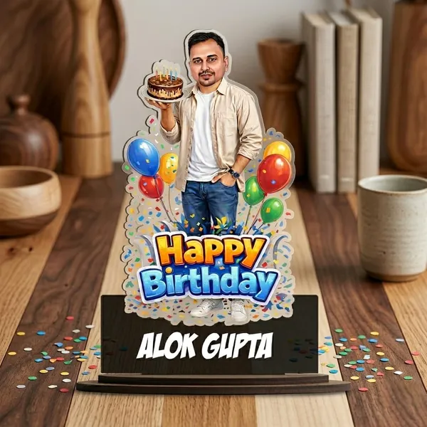 Personalized_birthday_caricature,_7_Inch_Custom_2D_Wooden_Figurine_with_Stand_&_Acrylic_Nameplate,_Double_Layer_Glossy_Laminated_MDF_Gift_for_Male_&_Female