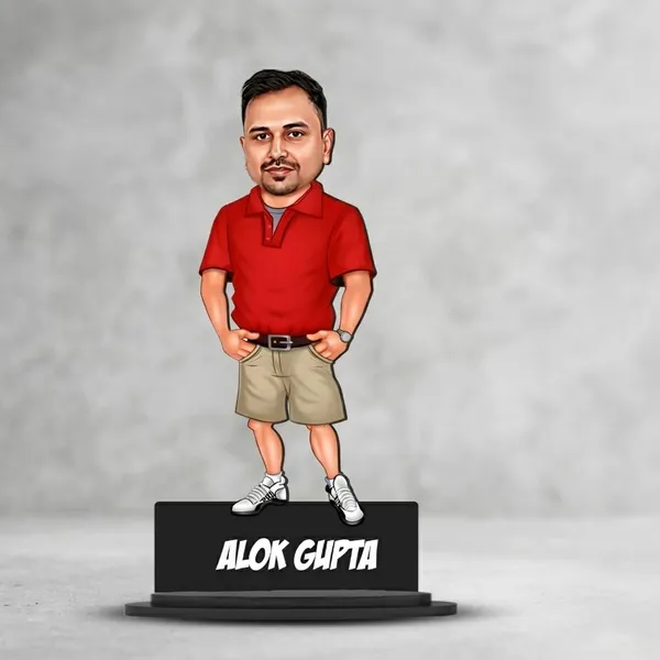 Customized_2D_Male_Caricature_with_Acrylic_Name_|_Personalized_Wooden_MDF_Figurine_with_Stand_|_Custom_Photo_Gift_for_Men_&_Women