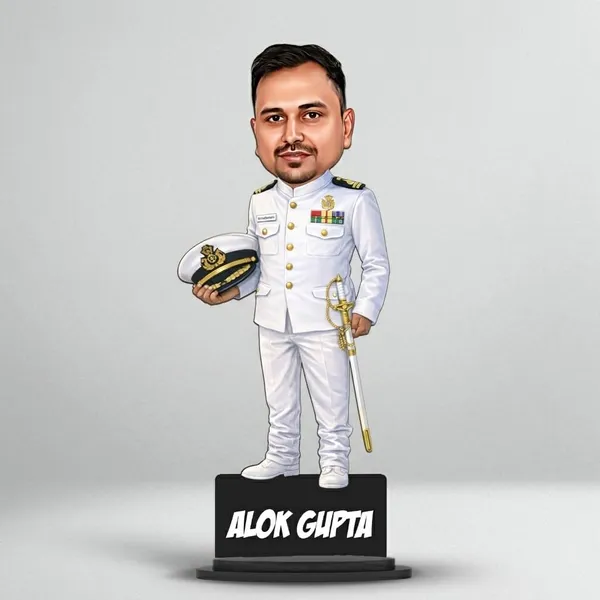 Personalized_Air_Force_Officer_Caricature_with_Acrylic_Name_|_Glossy_Double-Layer_MDF_Custom_Figurine_with_Stand_|_Unique_Gift_for_Men_&_Women_|_Custom_Profession_Caricature