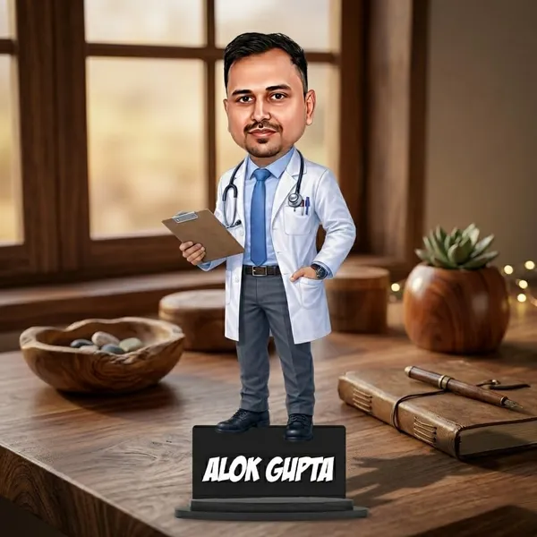 Personalized_Doctor_Caricature_with_Stand,_7_Inch_Custom_2D_Wooden_Figurine_with_Acrylic_Nameplate,_Double_Layer_Glossy_Laminated_MDF_Gift_for_Male_&_Female_Doctors,_Surgeon,_Dentist,_Cardiologist_&_Any_Profession