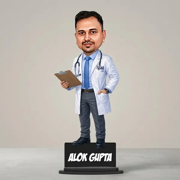 Personalized_Doctor_Caricature_with_Stand,_7_Inch_Custom_2D_Wooden_Figurine_with_Acrylic_Nameplate,_Double_Layer_Glossy_Laminated_MDF_Gift_for_Male_&_Female_Doctors,_Surgeon,_Dentist,_Cardiologist_&_Any_Profession