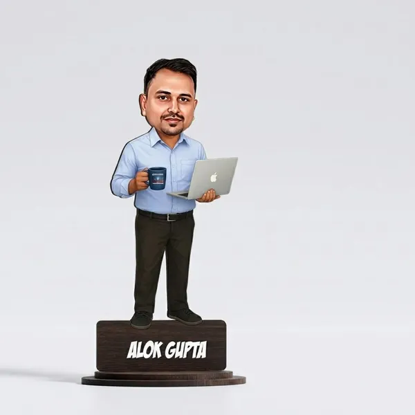 Personalized_Professional_Caricature_with_Laptop_&_Coffee_Mug_|_7_Inch_Custom_Wooden_Bobblehead_Stand_with_Acrylic_Name_|_Glossy_MDF_Office_Desk_Gift_for_Men_&_Women,_Any_Profession