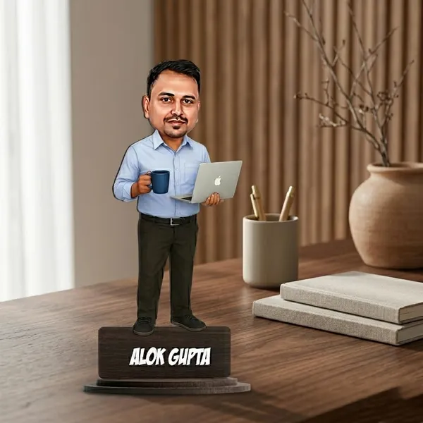Personalized_Professional_Caricature_with_Laptop_&_Coffee_Mug_|_7_Inch_Custom_Wooden_Bobblehead_Stand_with_Acrylic_Name_|_Glossy_MDF_Office_Desk_Gift_for_Men_&_Women,_Any_Profession